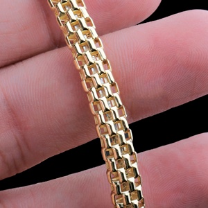Pulsera de Plata Pura 925, Bañada en Oro Amarillo, Hecha a Mano, para Hombre y Mujer, a Precio de Mayoreo - Product Image 3