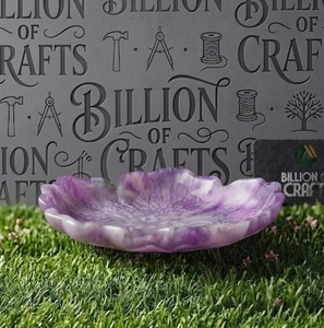 Plat de service en résine artisanale en forme de fleur, vaisselle décorative, bol pour la décoration de la maison, des dîners et des fêtes - Product Image 3