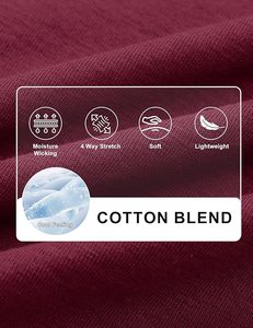 T-shirts pour hommes en polyester/coton à col rond, manches courtes, tissu tricoté, logo imprimé sur le devant, séchage rapide, respectueux de l'environnement - Product Image 5