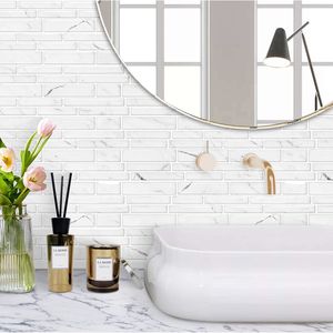 10 Piezas de Adhesivos Decorativos 3D para Pared con Diseño de Mármol, Recortables, para Cocina, Baño y Hogar, Tamaño 12*12 - Product Image 3