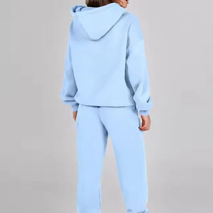 Conjunto Deportivo de Alta Calidad para Mujer, Sudadera con Capucha y Pantalones Deportivos de Felpa Francesa de 400 g/m², Fabricantes de Ropa Deportiva - Product Image 3