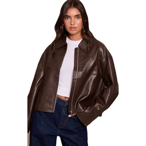 Fashion Comfortable Women Leather <b>Jacket</b> for Streetwear 2026 Solid Color Casual Wear <b>Ladies</b> <b>Jacket</b> Fashion Comfortable Women - Product Image 1