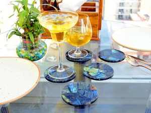 แผ่นรองแก้วหินอ่อนพรีเมียมสุดหรู ชุดแผ่นรองแก้วหินธรรมชาติสำหรับตกแต่งโต๊ะ ห้องครัว ห้องรับประทานอาหาร บ้าน โรงแรม - Product Image 5