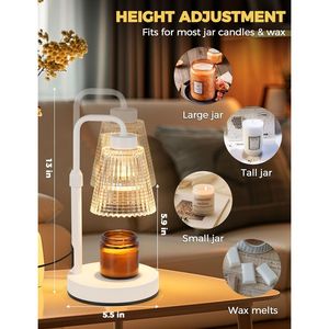 Lampe chauffe-bougie à intensité variable avec minuterie, cadeau d'anniversaire ou de pendaison de crémaillère pour femme et maman, élégante décoration pour la maison neuve avec chauffe-cire J - Product Image 4