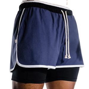 Pantalones cortos deportivos suaves y cómodos para hombre al por mayor para gimnasio, correr, fitness y baloncesto, ropa deportiva informal tejida del fabricante - Product Image 3