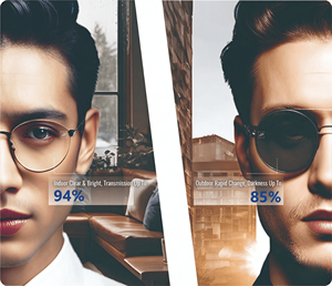 Lentes de Gafas Lumina Adaptix IOT Design Premium 1.67 UV420 Grises Progresivas Personalizables en Empaque Individual, Visión Clara - Product Image 5