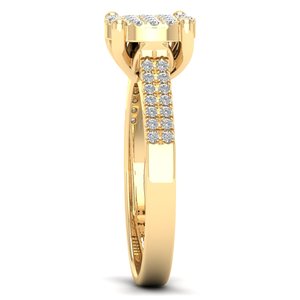 Bagues de fiançailles REYES en argent sterling 925 plaqué or jaune 14 carats, serties de moissanite DEF VVS taille ronde, bijoux originaux, vente chaude - Product Image 3
