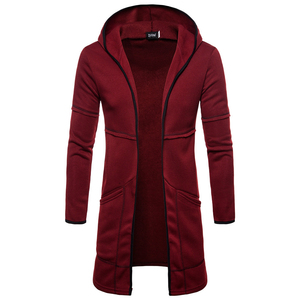D0802ME80 Winter Knitted Digital Printing Lined Eco-Friendly <b>Long</b> Style Solid Color Big Pocket New Style <b>Hoodie</b> Fashion - Product Image 5