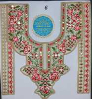 Patch brodé de qualité pour col, traditionnel, multicolore, pour Kurti Salwar Kameez, fournisseur de vêtements.