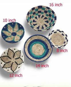 CESTA COLGANTE ECOLÓGICA: DECORACIÓN DE PAREDES DE HIERBA MARINA, ARTESANÍA BOHO, BAMBÚ DE RATÁN,. - Product Image 2