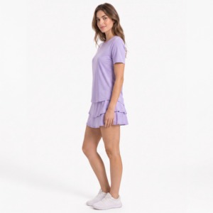 T-shirt à manches courtes pour femme, séchage rapide, respirant, coupe ample, vêtements de sport, logo personnalisé - Product Image 3
