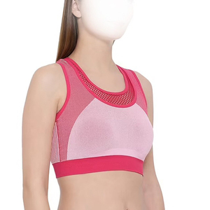 Sujetador deportivo profesional sin costuras para mujer, talla grande, con espalda cruzada, acolchado, con sujetador incorporado para yoga, fitness y entrenamiento, de alta elasticidad en cuatro direcciones. - Product Image 3