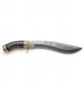Handcrafted Patterned Steel Ornate Utility <b>Craft</b> <b>Tool</b> Ribbed Black Handle Executive Display Piece - Product Image 3