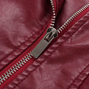 Personalized OEM Winter Women's Quilted Varsity <b>Jacket</b> 100% <b>Sheep</b> Leather Waterproof Windproof Breathable Stand Collar Knitted - Product Image 4