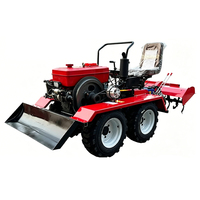 Motoculteur hydraulique 4x4 de 25-35 CV avec phares LED et 5 outils gratuits pour les opérations nocturnes