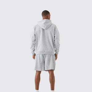 Sudadera con Capucha y Cremallera de Forro Polar Grueso de 400 g/m², 100% Algodón, Color Negro Sólido, Corte Regular, para Invierno, con Cuello con Capucha y Cremallera, Térmica - Product Image 3