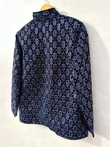Ethnic Navy <b>Velvet</b> Floral Embroidered Suzani <b>Jacket</b> With Geometric Pattern Full Sleeve Stand Collar Bohemian <b>Women's</b> Autumn Coat - Product Image 4