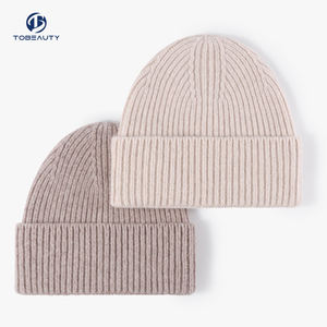 ขายร้อนสายถักหมวกขนสัตว์แคชเมียร์หมวกหมวกฤดูหนาวที่อบอุ่นนุ่มถักเด็กผู้ใหญ่ถักหมวกหมวก - Product Image 1