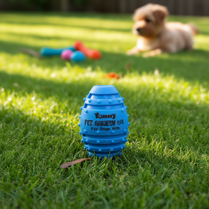 Juguete Masticable para Mascotas Yommy, Pelota de Plástico Duro de 10 cm para Perros con Superficie Texturizada - Product Image 3