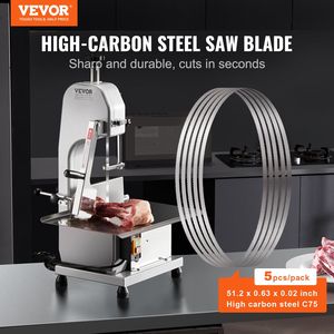Lama per sega a nastro 5 pezzi in acciaio al carbonio per 51.2 taglio carne e ossa \ "x0.63 \" x0.02 \ "per macchine per robot da cucina - Product Image 2