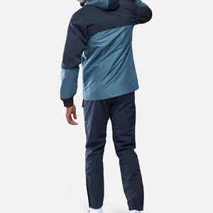 Ensemble survêtement coupe-vent oversize 2 pièces homme femme, veste à capuche zippée et pantalon en nylon uni, logo personnalisé OEM ODM - Product Image 3