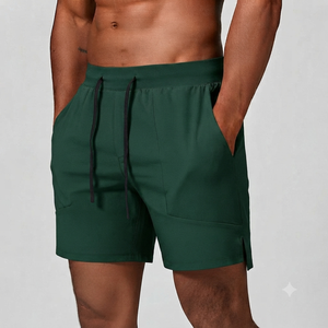 Pantalones Cortos Deportivos Casuales para Hombre, Ligeros, de Secado Rápido, para Correr y Hacer Ejercicio, Cintura Elástica, Transpirables, Impermeables, Tejidos - Product Image 1