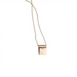 Collar Colgante de Lujo con Diseño Minimalista en Oro Rosa Sólido de 10/14K para Mujer, Joyería Fina, Regalo de Aniversario Atemporal, Joyería Moderna - Product Image 2