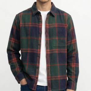 Wholesale Men's Long Sleeve <b>Flannel</b> Shirt ODM Autumn Quick Dry Anti-Pilling Comfortable Low MOQ Customizable Casual Apparel - Product Image 5
