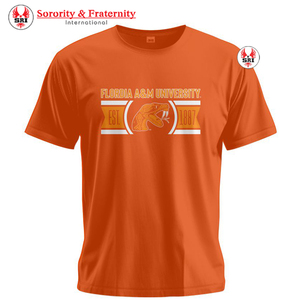 เสื้อยืดสีดำ FAMU Educated Bright  ผ้าฝ้ายปักลายเชนิลล์  ชมรมนักศึกษากรีก Divine Nine  ความภาคภูมิใจในวิทยาลัย  แบบสั่งทำพิเศษ  ด้านหน้าเปล่า - Product Image 5