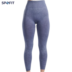 Al por mayor, Novedad de moda para mujer, Pantalones de punto de gamuza con estampado floral pequeño, ajustados, de cintura alta, fruncidos, transpirables, de secado rápido, 230g, sexys, para discoteca - Product Image 1