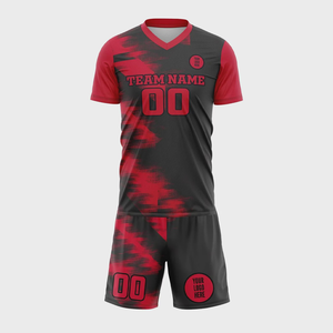 ชุดเสื้อฟุตบอลแบบซับลิเมชั่นสั่งทำพิเศษ คอวี แขนสั้น ระบายเหงื่อได้ดี ผลิตจากโพลีเอสเตอร์ พิมพ์ชื่อทีม เอวยางยืด สั่งทำได้ - Product Image 6