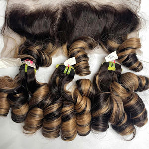 Extensiones de Cabello Humano Remy Virgen 100% con Estilo Rizado al Vapor, Estilo de Lujo de Thanh an Hair - Product Image 1