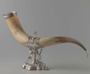Natural Buffalo Horn Drinking <b>Mug</b> Silver Carved <b>Music</b> Theme Art Handmade Waterproof Collectible China Animal Nautical Themes - Product Image 5