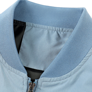Men Classic Bomber Jacket Custom Lightweight Windbreaker Jacket Casual Outdoor Streetwear Ribbed Collar Cuff <b>Zip</b> <b>Up</b> Jacket - Product Image 3