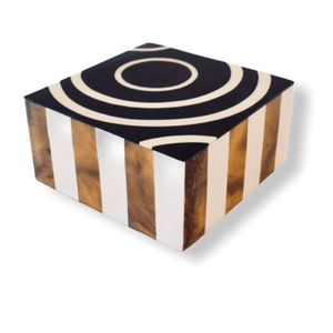 Caja de Joyería Rectangular de Resina y MDF de Lujo con Logotipo Personalizado, con Incrustaciones Hechas a Mano, Embalaje Premium, Cajas de Almacenamiento para el Hogar - Product Image 6