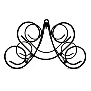 ชั้นวางขวดไวน์โลหะรักษ์โลก พร้อมที่จัดเก็บและที่วางแก้วเครื่องดื่ม - Product Image 1