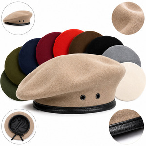 New Fashion Unisex 100% Wool <b>Beret</b> <b>Hat</b> Knitted Cap for Adults Workwear Made In India <b>Beret</b> <b>Berets</b> - Product Image 4