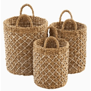 Cestas de Macetas Hechas a Mano Ecológicas con Materiales Naturales, Revestimiento de Plástico Impermeable y Diseño Plegable para Decoración del Hogar - Product Image 5