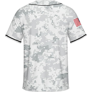 Jersey de Béisbol con Estampado Digital de Camuflaje, Unisex, con Apliques de EUA, Ropa Deportiva, Superventas - Product Image 2