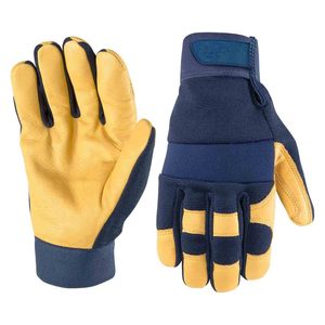 Gants de mécanicien de sécurité industrielle en cuir grainé réglables avec dragonne, ignifuges, personnalisables (logo et couleur), vendus par paire - Product Image 2