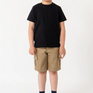 T-shirt uni noir pour enfants, sweat-shirt oversize pour garçons et bébés, t-shirts personnalisés pour enfants, vêtements - Product Image 3