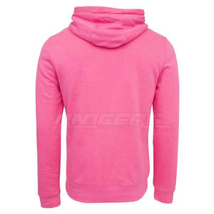 Sweat à capuche pour homme en molleton rose fuchsia, doublure polaire, cordon de serrage assorti, poche kangourou, décontracté, hiver - Product Image 2