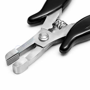 Alicates de 6 pulgadas de acero inoxidable para remover enlaces de queratina, ligeros, reutilizables, para extraer agujas, color negro, venta al por mayor - Product Image 4