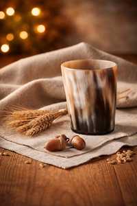 Vaso de whisky de cuerno de búfalo de lujo hecho a mano, vaso de cuerno natural, taza de bar artesanal premium, vajilla ecológica. - Product Image 5