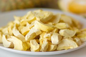 Freeze Dried Durian for Dessert and Baking – Natural Crispy Durian Pieces for <b>Ice</b> <b>Cream</b> Cakes and Confectionery - Product Image 1