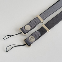 Sangle magnétique pour téléphone portable, réglable, en nylon tressé, avec patch universel, crochet métallique, sangle de cou pour téléphone portable
