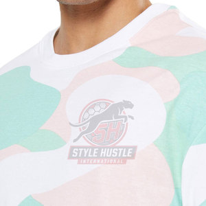 Camiseta extragrande para hombre con logo personalizado impreso a bajo precio, 100% algodón, corte holgado, para hacer ejercicio. - Product Image 5