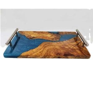 Bandeja de cama de servicio negra de madera y resina con bandeja ajustable de madera ecológica para MANGO de metal y producto de gran oferta - Product Image 6