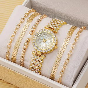6261 Fashion Casual Simple Quartz Watch With Bracelet Set Gift for Ladies - Product Image 2