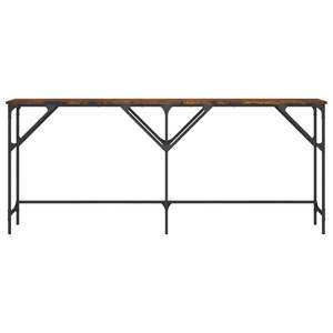Table console réglable pour pieds de grande taille en bois d'ingénierie chêne fumé avec finition durable - Product Image 4